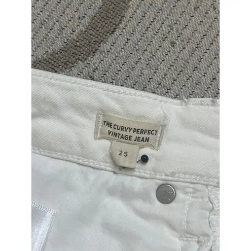 Madewell  The Curvy Perfect Vintage White Jeans, size 25, ND629
