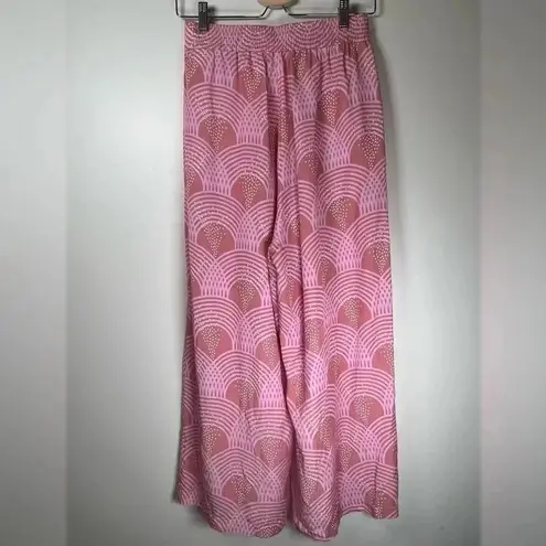 Leroli “Zoe” Pant In Sunset Wide Leg Loose Fit Ankle Length Women’s Size Medium Pink