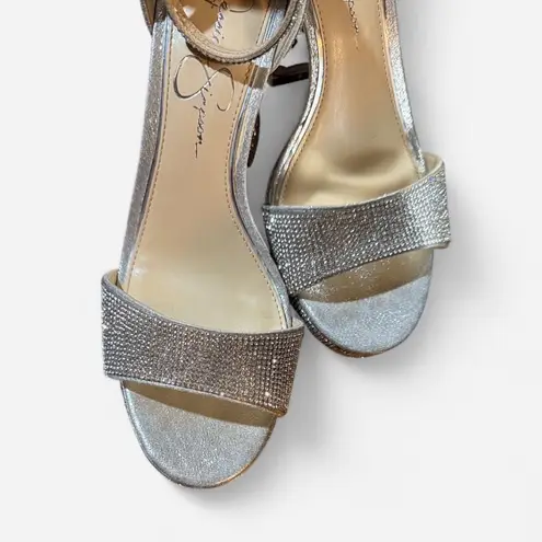 Jessica Simpson New Disco rhinestone platform heels