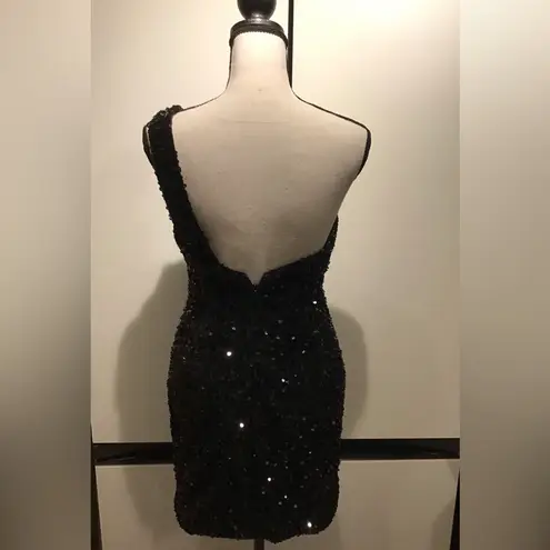 Women Elegant Evening Dresses Elegant Black Sequin One