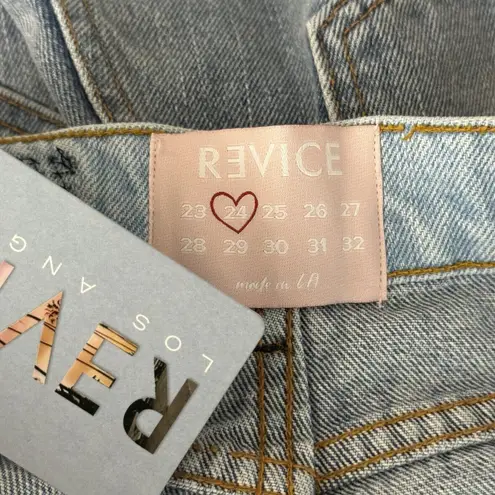 Revice Denim Revice Jeans Womens 0 24 Blue Two Tone‎ Fine Line Relaxed 90s Retro Everyday Fun