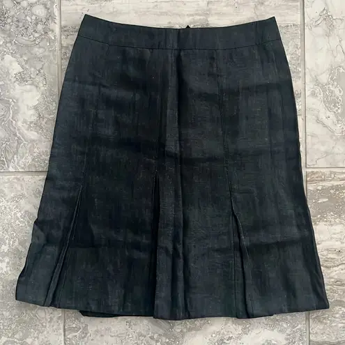 Akris Punto Fit & Flare Denim Mini Skirt in Black Size 4 EXCELLENT!