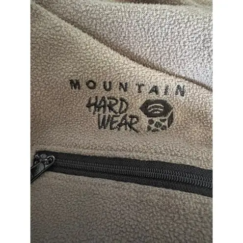 Mountain Hardwear  gray/beige quarter‎ Zip fleece sweatshirt size L