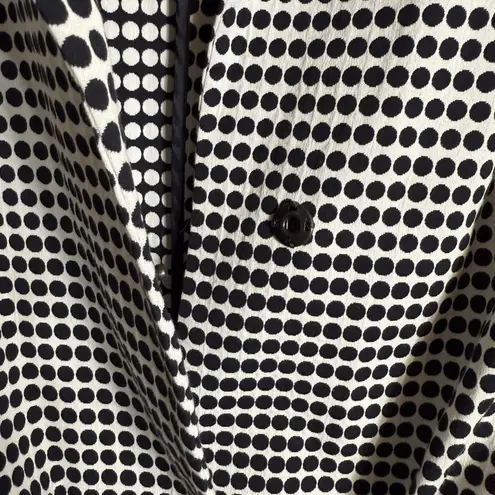Akris Punto Polka Dot Blazer Jacket Women's 16 Black White Cropped Designer Chic