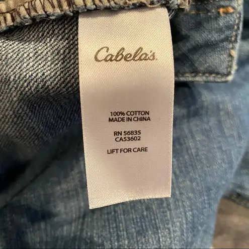 Cabela's Jean shorts 8 pockets blue denim zip fly