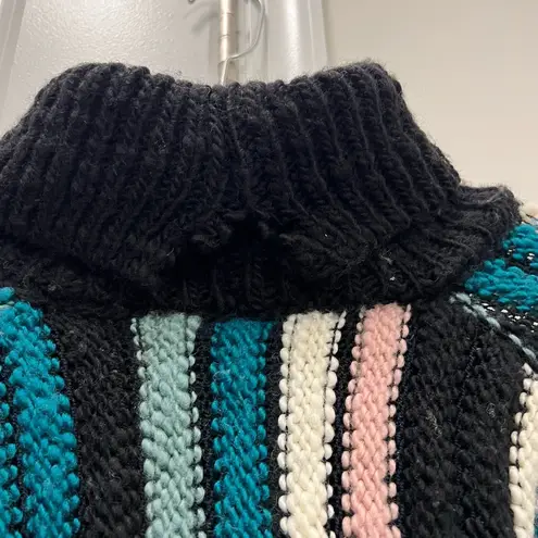 Aisling Camps Multicolor Striped Palm Cropped Sweater Size Small $540 Black