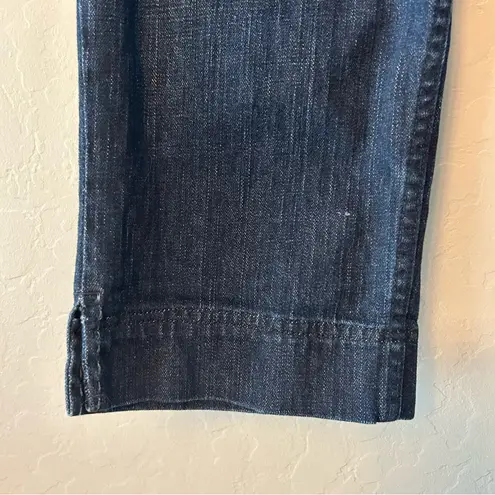 St. John Sport wide leg crop denim jeans size 8