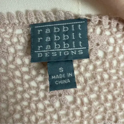 Crocheted Cardigan Shrug Cottagecore Costal Grandma Boho Shabby Chic Blush Pink