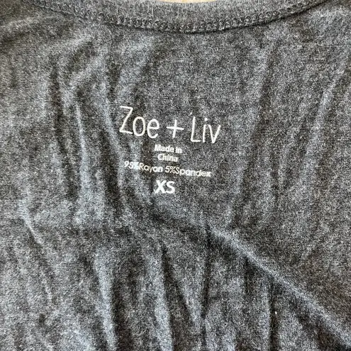 Zoe & Liv Womens Grey Tank Top - XS