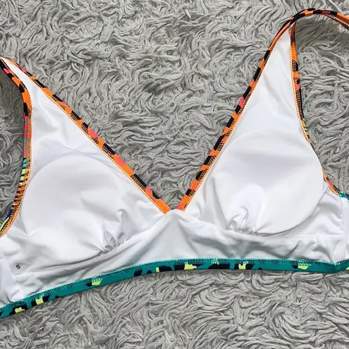 Neon Animal Print Bikini Swimsuit Tropical S Small Green