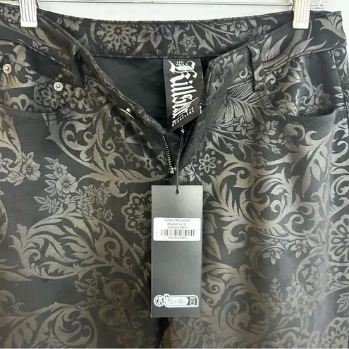 KILLSTAR NWT  Nora Trousers Black Lily Dark Floral Pentagram Pants Size Large
