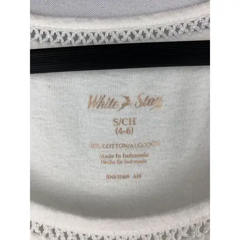 White Stag Womens Crochet Trim Tank Top S / CH White