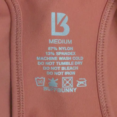 Buff Bunny Womens Tank Top Pink Sleeveless Halter Neck Stretch Racer Back M