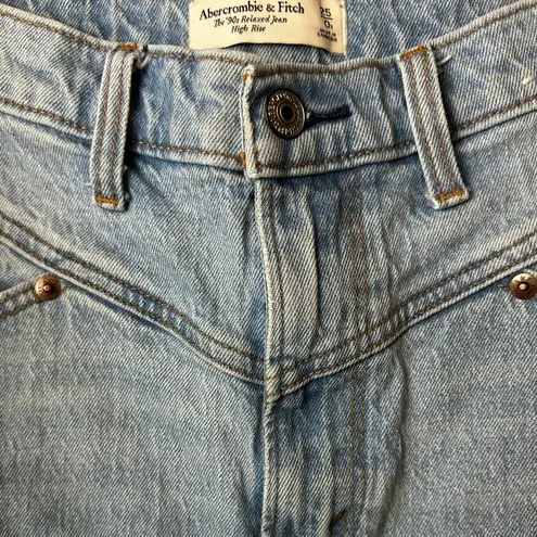 Abercrombie & Fitch Womens 90s Relaxed Jean High Rise Front Yoke Size 25/0