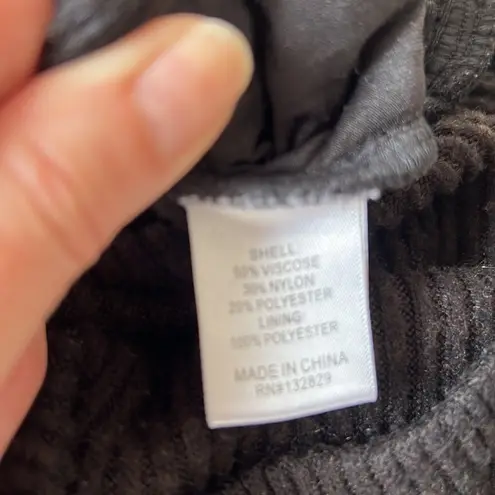 Majorelle  Faye Ribbed Off Shoulder Jumpsuit in Black Size M