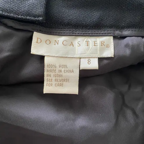 Doncaster VTG High Waist Wool Pencil Skirt Front Slit Tailored Careerwear Sz 8