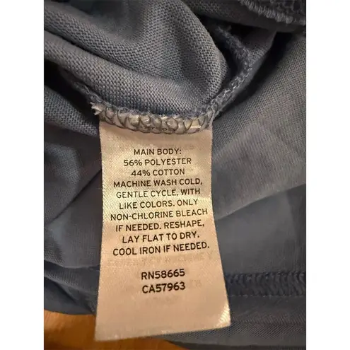 Treasure & Bond Women's Blue Gray Ruched Sleeveless Bodycon Knee Length Dress Size M