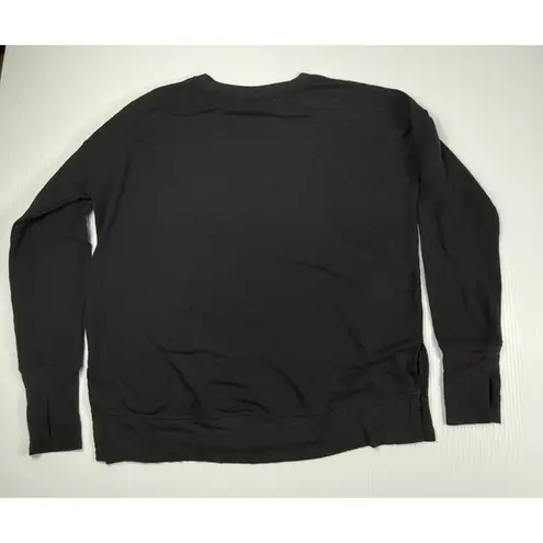 Athleta  Pranayama Restore‎ Crew Neck Long Sleeve Top Thumb Holes Black M - Image 6
