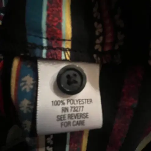 Dana Buchman Black and Red Striped Button Down Shirt small