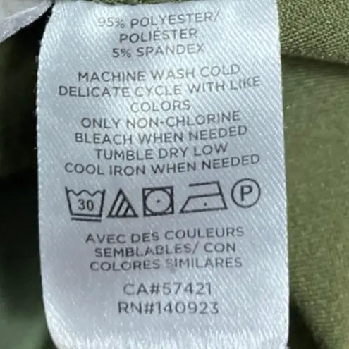 Ann Taylor  LOFT Women's Green Straight Wide Leg High Waist Trousers Dress PantsS