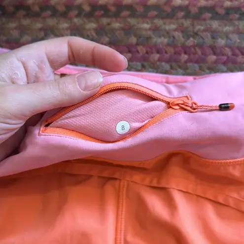 Lululemon  PINK & ORANGE SPEED SHORTS