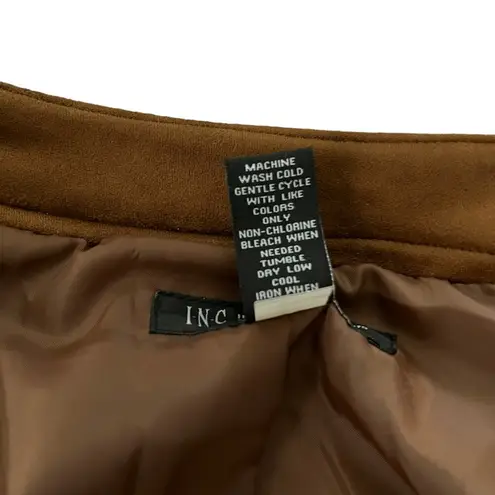 INC International Concepts Ruffled Faux-Suede Jacket