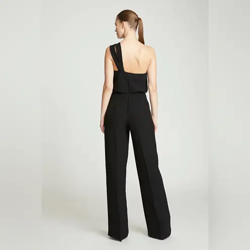 Halston Heritage Halston One-Shoulder Tess stretch crepe Jumpsuit size 10 NWT