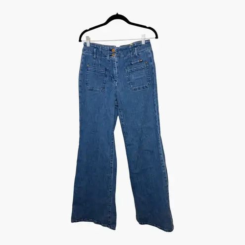 Anthropologie Maeve by  Colette Full Length High Rise Wide Leg Jeans Size 28