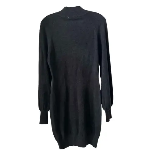Exlura Women's Black Sweater Dress M Long Sleeve Bodycon High Neck
