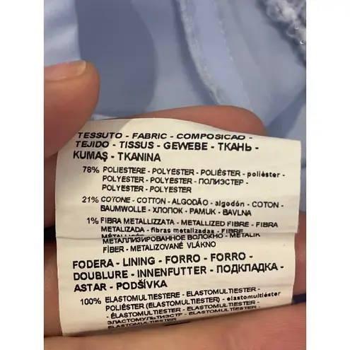 Emporio Armani Sleeveless Tweed Dress Blue Womens Size IT 44 US 8