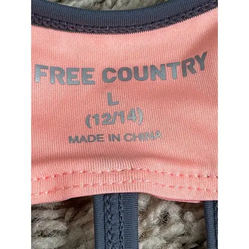 Free Country  Tankini Swimsuit Top Size L (10-12)  New Cantaloupe