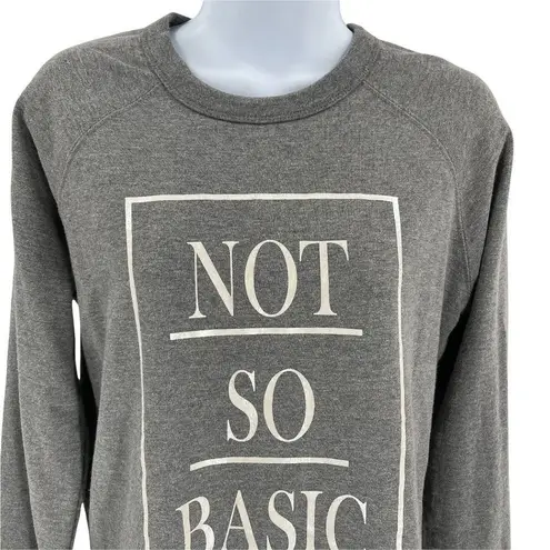 Soffe Not So Basic Graphic Long Sleeve Sweatshirt Pullover Small Grey