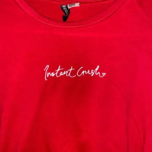 H&M Divided  Red Short Sleeve Graphic T-Shirt Women's Size Large