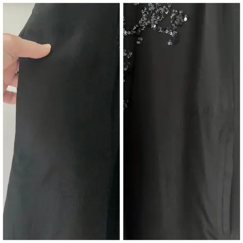 Calypso St. Barth Black Silk Sequin Pocket Shirt Dress, sz. XS