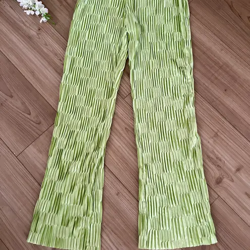 Lime Green Plisse Pants