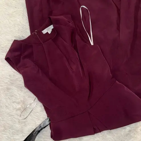 Kay Unger NWOT Zeda Crepe Dress Burgundy Pantsuit