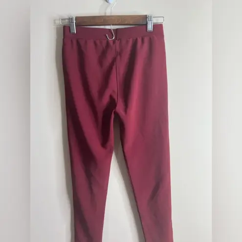 Coco + Carmen NWT maroon pull on pants zipper pockets s/m