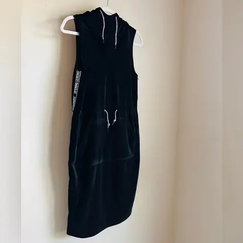 Opening Ceremony Black Velour Hoodie Dress - Size M - NWT