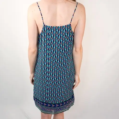 Maeve ANTHROPOLOGIE Silk Geometric Slip Dress