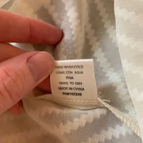 Skies Are Blue Chevron Fringe Kimono Cardigan Blouse Boho Beach Cover Up Size M