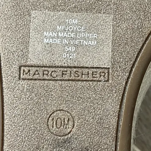 Nine West Marc Fisher “Joyce” White Studded Platform Sandals