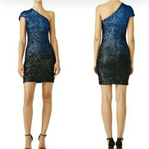 Dress the Population  Sequin dress blue size small New Year's Eve Holiday Sparkle