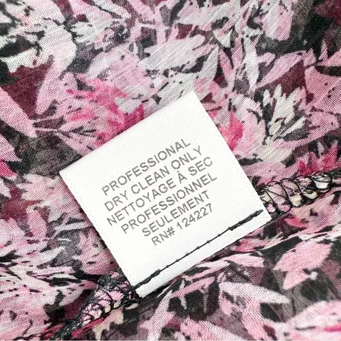 MISA Los Angeles MISA Floral Blouse Black Pink Sz S