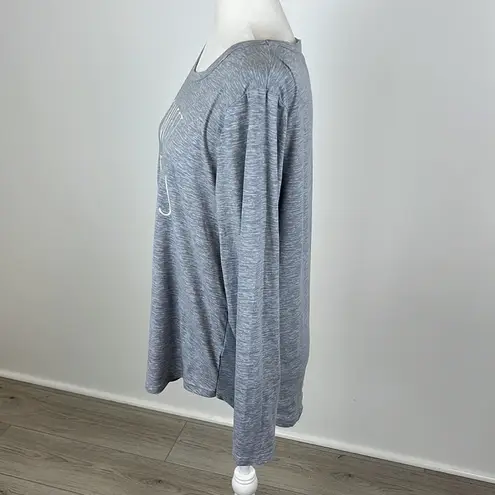 Rae Dunn  Grey Long Sleeve Sweet Dreams Top Size L