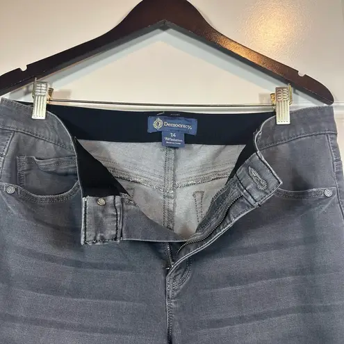 Democracy  Modern Ab solution High Rise Ankle Length Grey Skinny Jeans Size 14