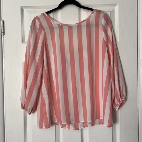 Lovely Day Bow-Back Striped Blouse - Size L