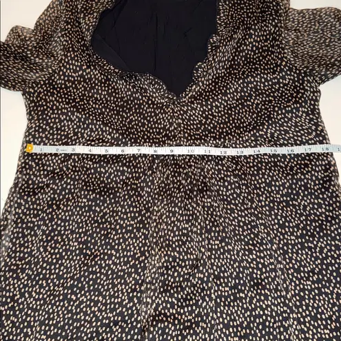 ZARA Mini Dress Ruffled V Neck, size Large