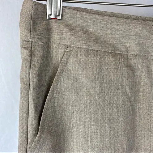Max Azria TEX Tan Light Weight Wide Leg Trouser Capri Pants 38 Brown