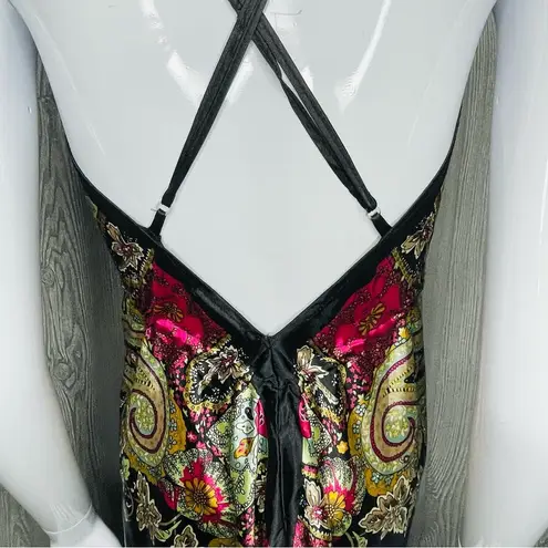 Cocoa blue Silky long sleeveless beach kimono asymmetrical handkerchief dress m Red Size M