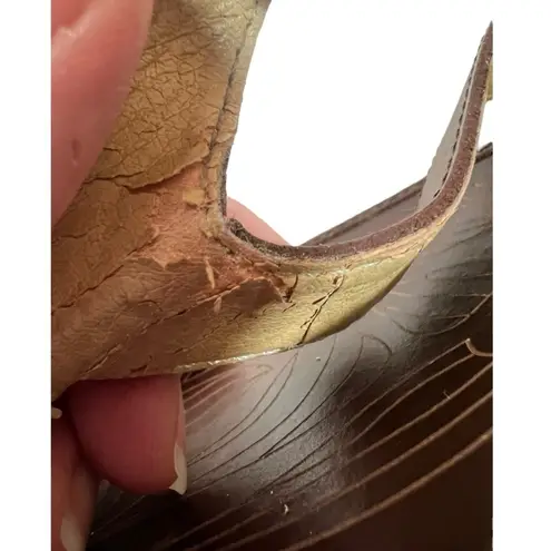 Jbu Women's Pele Leather Thong Sandals Cognac Size 9